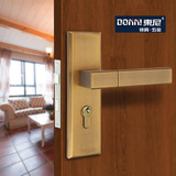 DONNI/东尼 中式木门锁 欧式简约室内门锁 黄古铜卧室门锁 包邮