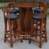 厂家现货！实木酒吧桌椅咖啡桌椅套件酒吧高脚椅实木户外桌椅组合