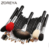 ZOREYA专业化妆刷套装 26支貂毛动物毛套刷影楼专用美妆工具全套