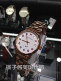 美国代购 Marc Jacobs 镶钻玫瑰金大表盘 复古钢女表手表 MBM3441