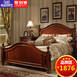 瑞福祥实木床美式家具床 欧式1.5米1.8婚床 特价床卧室双人床B230