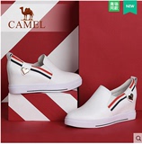 Camel/骆驼女鞋 正品新款 真皮时尚单鞋 休闲内增高单鞋A63850603