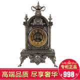 欧式高档纯铜静音座钟 家居装饰摆件座钟 古董创意钟表 纯铜座钟