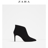 ZARA TRF 女鞋 V 型开口高跟短靴 17132101040