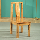 宜居鸟柏木餐桌椅组合家具 纯实木电脑椅学习椅 简约现代木头椅子