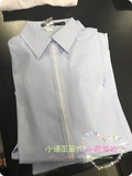 香港代购 专柜正品 G2000 蓝色细条纹女士修身长袖衬衫 66240104