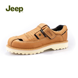 Jeep吉普专柜正品男鞋春夏季真皮舒适休闲鞋牛皮低帮皮凉鞋JP202