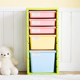 狄嘉伦儿童抽屉式宝宝收纳箱储物衣柜塑料婴儿柜衣物玩具整理柜子