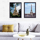 欧洲建筑法国巴黎埃菲尔铁塔装建筑风景饰画酒吧餐厅客厅挂画墙画