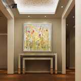 现代客厅装饰画抽象花卉沙发背景墙画卧室挂画电表箱遮挡画玄关画