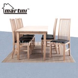 简约欧式实木餐桌椅 现代原木色餐桌椅 创意休闲长方形餐桌台