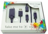 安卓手机连电视投影仪HDMI视频通用线 MHL转HDMI转接线适配器包邮