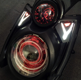 BWS电摩托车3.0寸Q5透镜天使恶魔眼 离子球小灯LED日行灯改装大灯