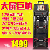 先科A20 双10寸广场舞音响带视频户外音响拉杆音响DVD显示屏音箱