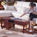 创意小家具实木茶几多功能客厅木制折叠办公桌简约沙发边几床头柜