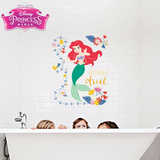 迪士尼儿童卧室浴室墙贴纸防水幼儿园贴画卡通海洋美人鱼可移除