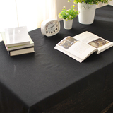 全棉加厚黑色桌布 高档西餐厅咖啡厅酒店欧式纯色方形台布定制