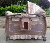 美国婴儿床摇篮床可折叠带蚊帐多功能环保宝宝床游戏床bb床摇籃床