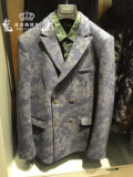 GXG男装 专柜正品冬季新品 男士时尚藏青色优雅印花西装#44201464