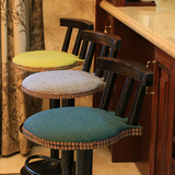 设计师创意实木高脚酒吧椅简约家用吧台椅子咖啡厅休闲皮布艺椅凳