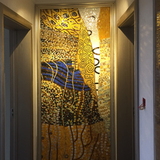 马赛克剪画冰玉镜面欧式玄关拼图拼花客厅背景墙抽象艺术油画