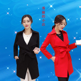 2016春季新款大码女装外套韩版时尚气质修身收腰中长款风衣品牌潮