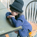 特价  2015秋装新款童针织女童开衫彩色编织中长款毛衣儿童外套