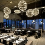 设计师不锈钢圆球形吊灯现代简约艺术客厅卧室创意LED餐厅装饰灯