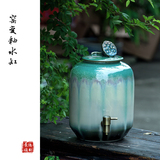 景德镇陶瓷水缸米缸米桶储水缸带龙头茶壶凉水15斤25斤带盖密封