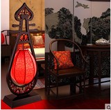 中式灯仿古台灯树脂书房卧室古典木艺落地灯具复古琵琶造型6003