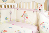 莫纳花语纯棉婴儿床品套件9件套宝宝床上用品全棉春夏秋婴儿床围