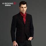 K-boxing/劲霸商务男士西装小西服休闲修身外套毛呢单西FYFX4207