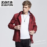 正品代购ZARA男士休闲风衣外套男青年韩版薄款纯棉修身型短款夹克