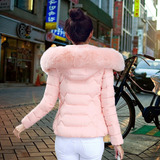 韩国东大门代购冬装女短款羽绒服可爱粉色棉衣外套加厚棉袄