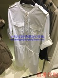 香港直播代购BURBERRY/博柏利军风棉质混纺衬衫式连衣裙40177791