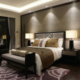 新中式全实木双人床卧室床铺2米酒店简约现代榆木婚床样板房家具
