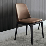 北欧实木简约餐椅软包靠背椅现代餐桌咖啡厅家具椅创意圈椅餐椅子