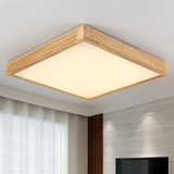 日式吸顶灯实木现代简约长方形中式客厅大灯木质灯具房间灯卧室灯