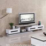 新红阳家具伸缩电视柜组合茶几钢化玻璃电视柜大理石特价VD7226