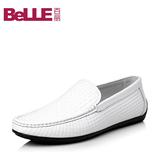 Belle/百丽夏季专柜同款牛皮简约休闲男单鞋3RS01BM5