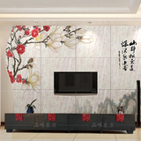 新中式古典古韵风格装饰家具 客厅红色花影电视柜四抽视听柜
