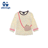 allo&lugh阿路和如韩国童装女童冬装新品T恤小童休闲打底衫