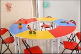 包邮学生桌儿童活动桌学习桌拼接培训桌学校桌美术桌彩色学习桌