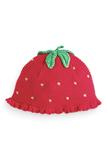 现货！英国代购NEXT新款正品女宝漂亮红色草莓纯棉针织帽