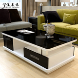 佳美意客厅现代简约家具钢化玻璃电视柜茶几组合 小户型烤漆茶桌