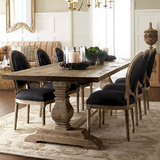 特价美式乡村餐桌欧式餐台法式餐桌复古做旧长方形餐桌全实木餐桌