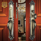 全铜中式全铜仿古大门锁青古铜别墅双开门锁美式纯铜复古木门锁