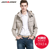 JackJones杰克琼斯春纯棉合体多口袋薄男士夹克外套C|215121046