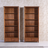 现代中式仿古全实木书柜自由组合带抽收纳简易多动能书架定制书柜