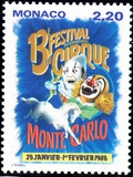 摩纳哥邮票1987年 蒙特卡洛马戏节 1全全品